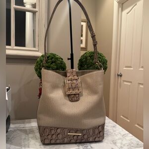 Brahmin - Celina Bucket Bag Wind Chime/Mindful Gray Marana Croc Embossed